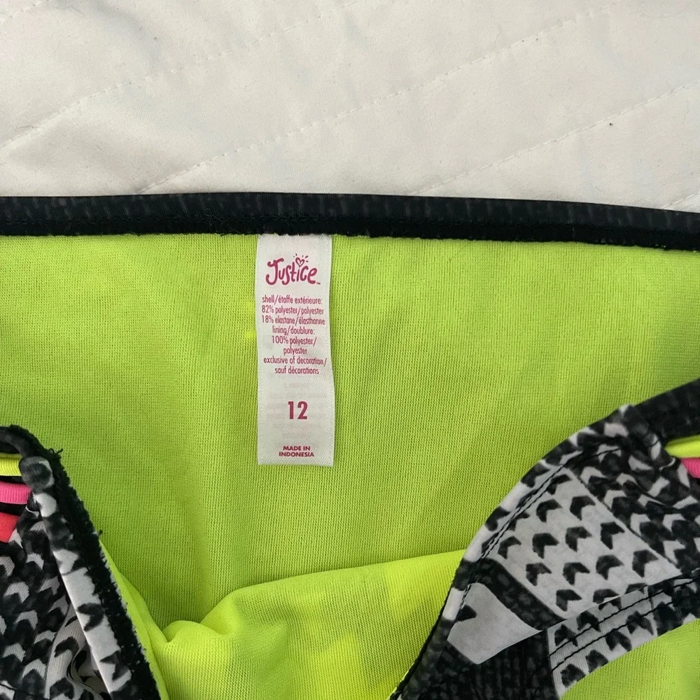Justice 2 piece bathing suit size 12